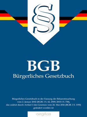 cover image of Bürgerliches Gesetzbuch (BGB)